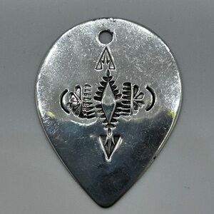 VTG Sterling Silver Native American Guitar Pick - Hand-stamped Southwest Design